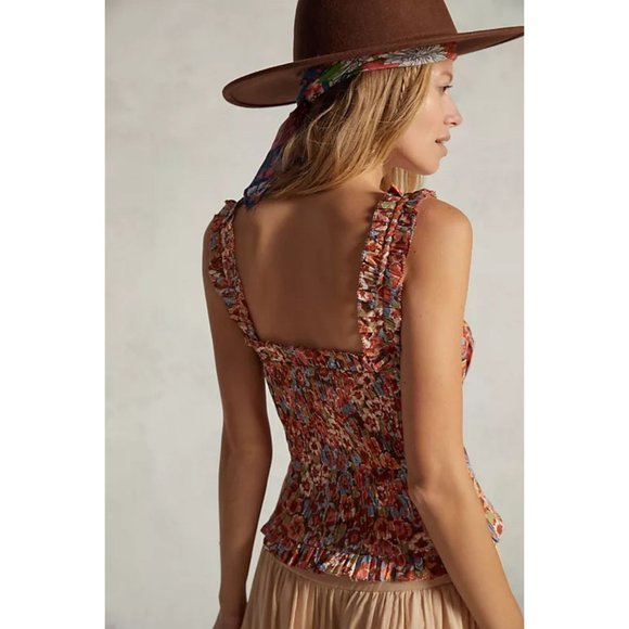 Anthropologie Love The Label Ruffled Floral Tank - Picture 3 of 9